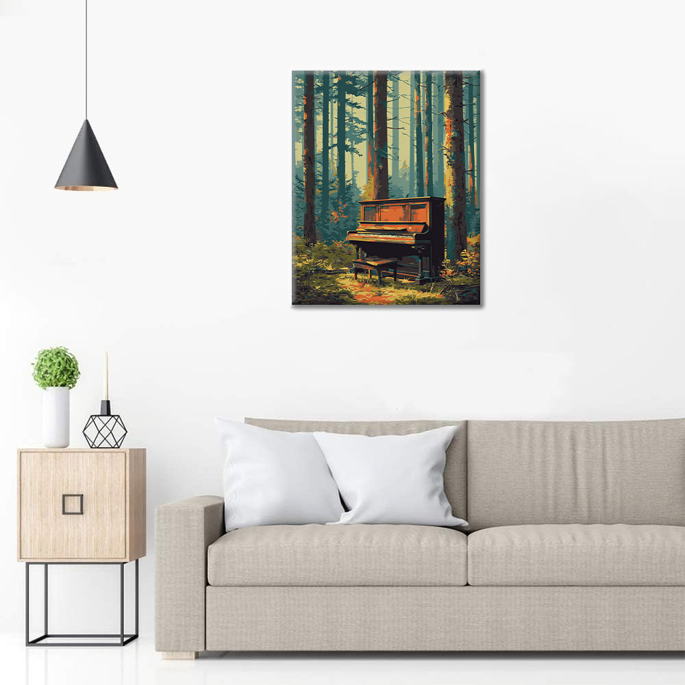 森のピアノ – 数字で塗り絵