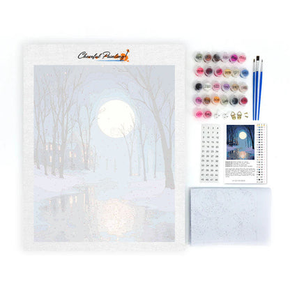 月明かりの雪 – 数字で塗り絵