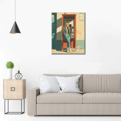 電話ボックス – 数字で塗り絵