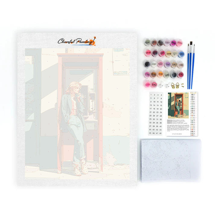 電話ボックス – 数字で塗り絵