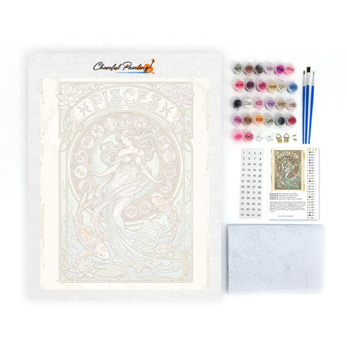 魚座 – 数字で塗り絵