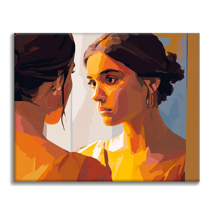 反射した顔 – 数字で塗り絵