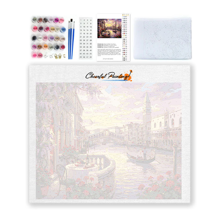 ロマンチックなヴェネツィア – 数字で塗り絵 – Cheerful painting®（JP）