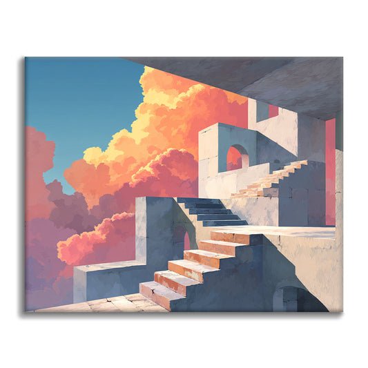 石の階段 – 数字で塗り絵