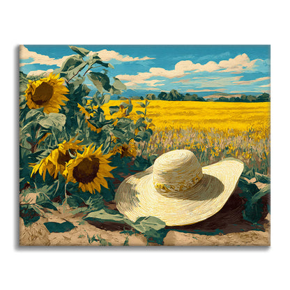 麦わら帽子 – 数字で塗り絵