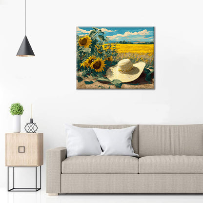 麦わら帽子 – 数字で塗り絵