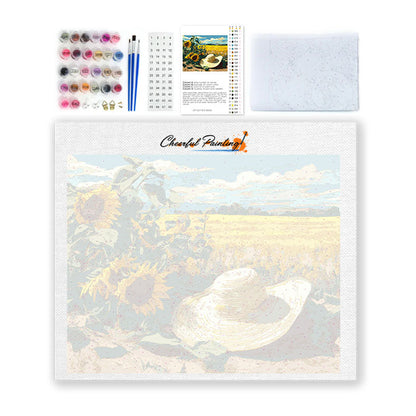 麦わら帽子 – 数字で塗り絵