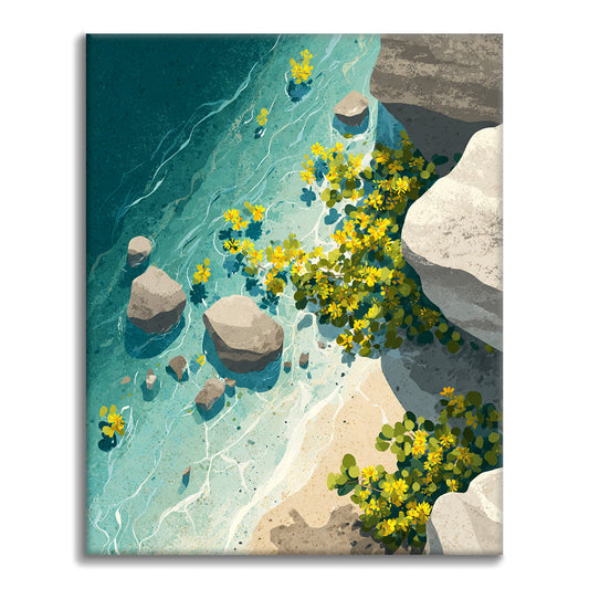 太陽に照らされた潮 – 数字で塗り絵