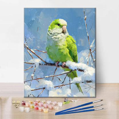 オウム – 数字で塗り絵