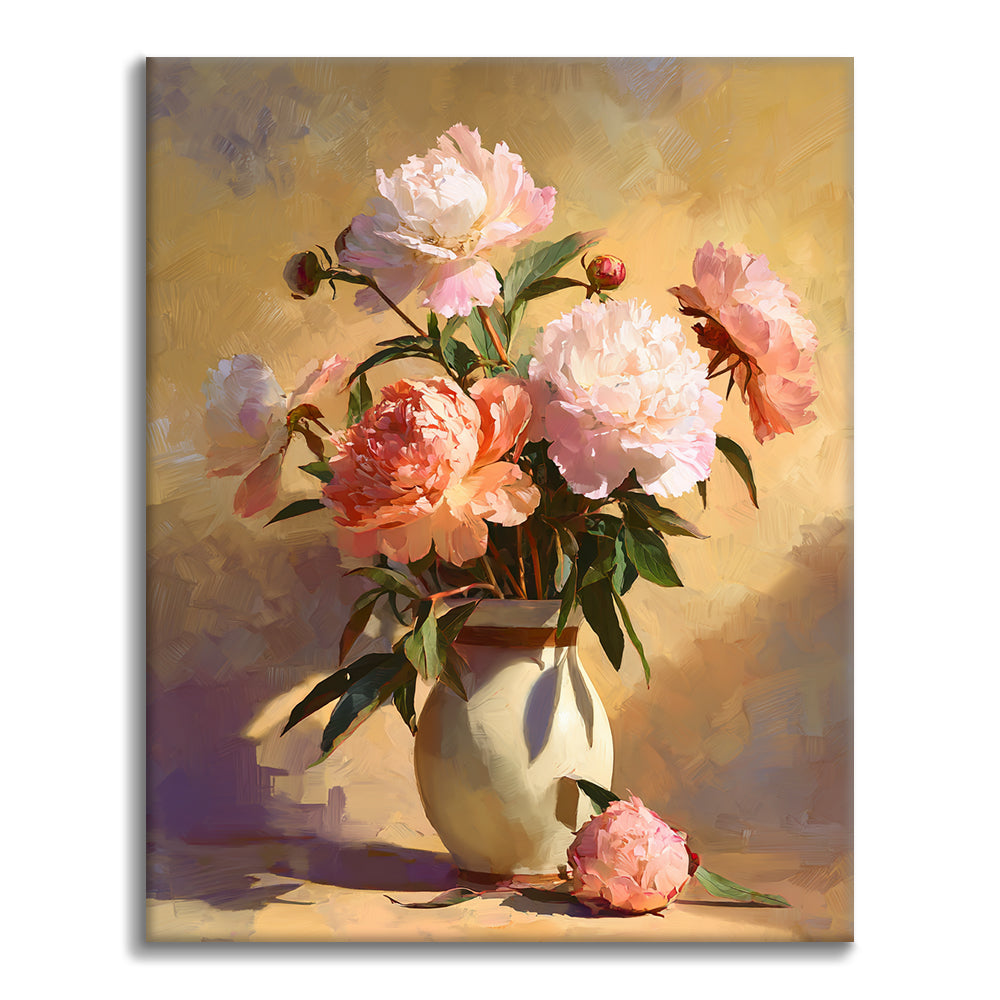 シャクヤク – 数字で塗り絵