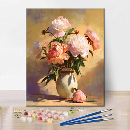 シャクヤク – 数字で塗り絵