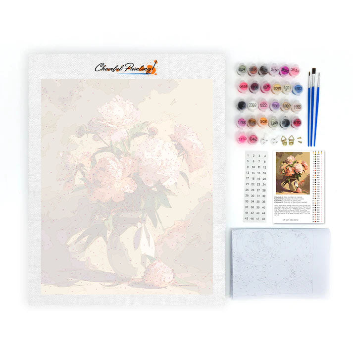 シャクヤク – 数字で塗り絵