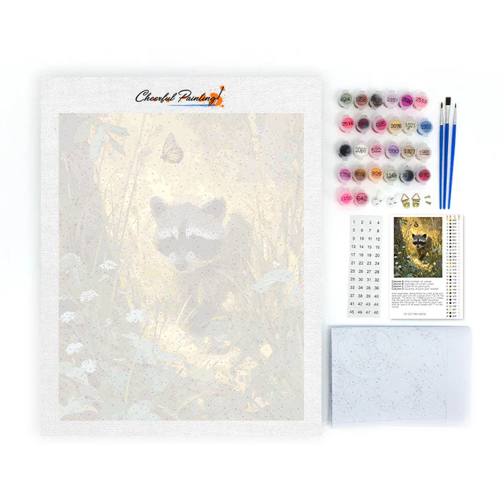 アライグマ – 数字で塗り絵