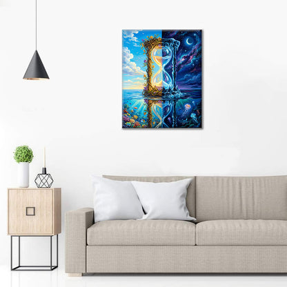 時間の砂時計 – 数字で塗り絵