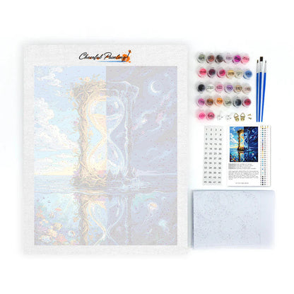 時間の砂時計 – 数字で塗り絵