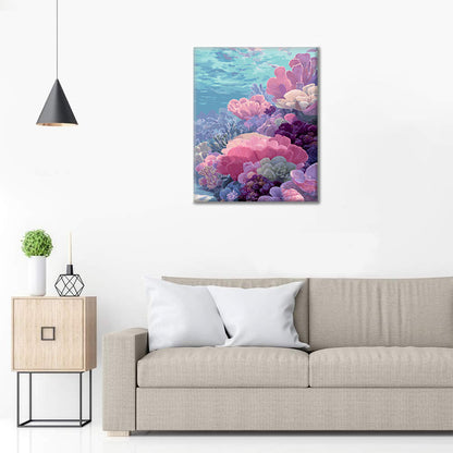 水中のサンゴ – 数字で塗り絵