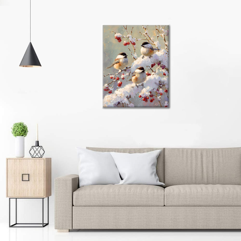 冬の鳥 – 数字で塗り絵