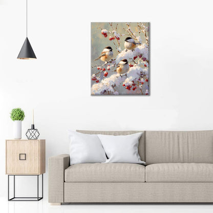 冬の鳥 – 数字で塗り絵