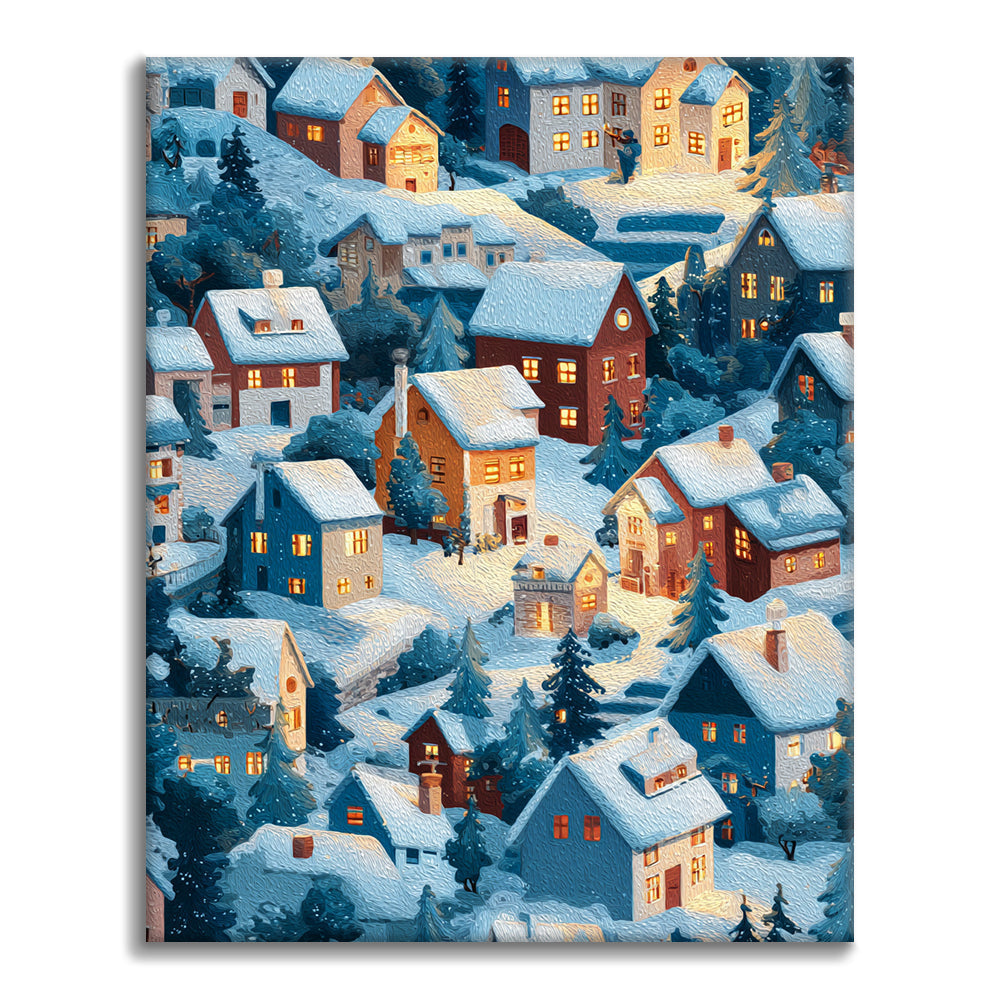 冬の輝き – 数字で塗り絵