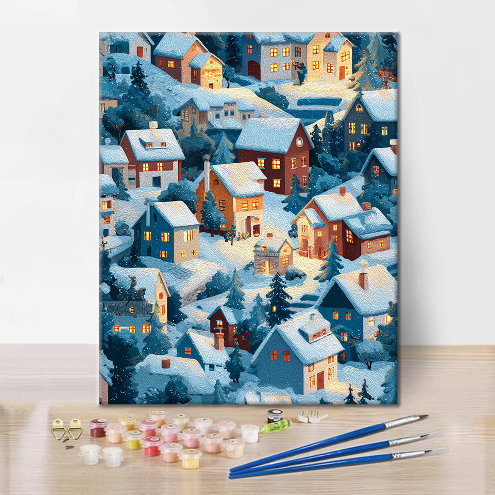 冬の輝き – 数字で塗り絵