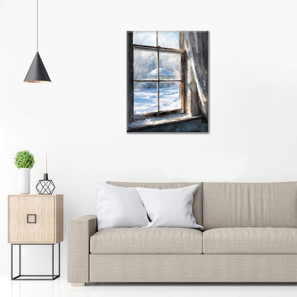 冬の窓 – 数字で塗り絵