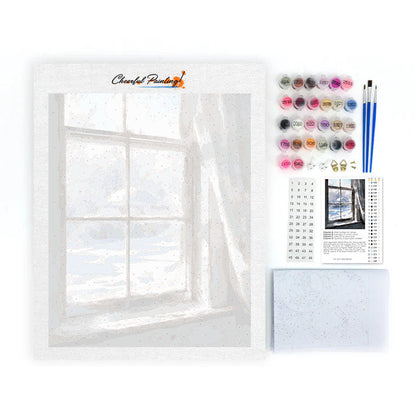 冬の窓 – 数字で塗り絵