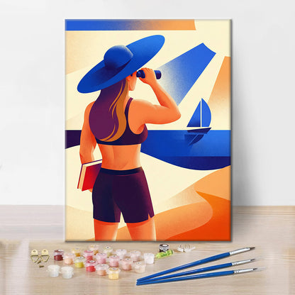 ビーチウォッチ - 数字で塗り絵