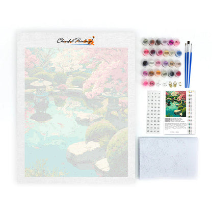 桜の庭 - 数字で塗り絵