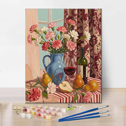 エレガントなテーブル - 数字で塗り絵