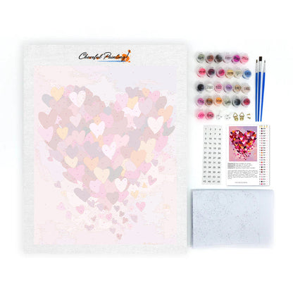 ハートの喜び - 数字で塗り絵