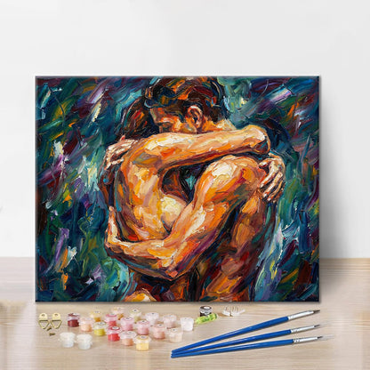 絡み合うハート - 数字で塗り絵