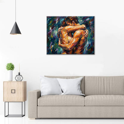 絡み合うハート - 数字で塗り絵