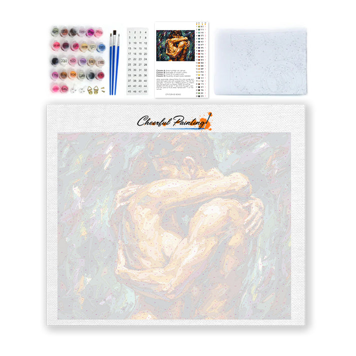 絡み合うハート - 数字で塗り絵