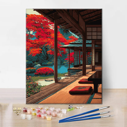 日本の木材 - 数字で塗り絵