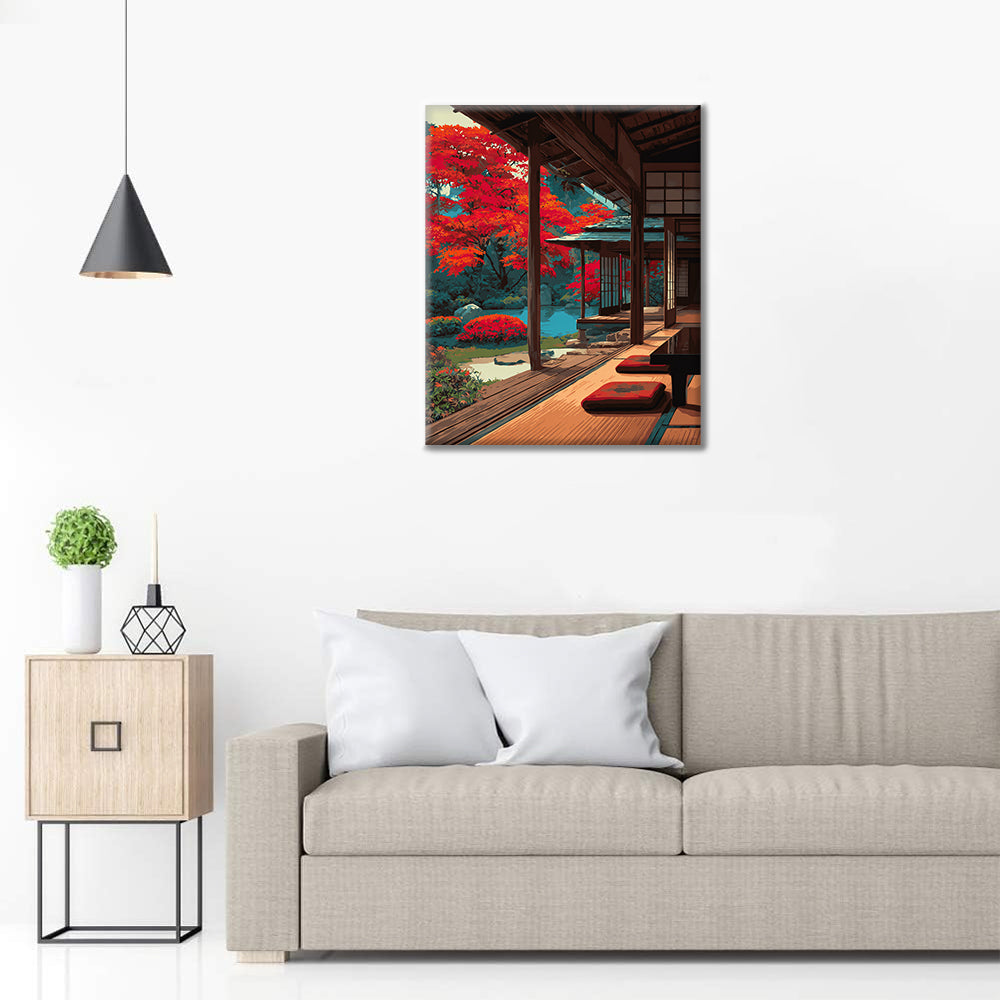 日本の木材 - 数字で塗り絵