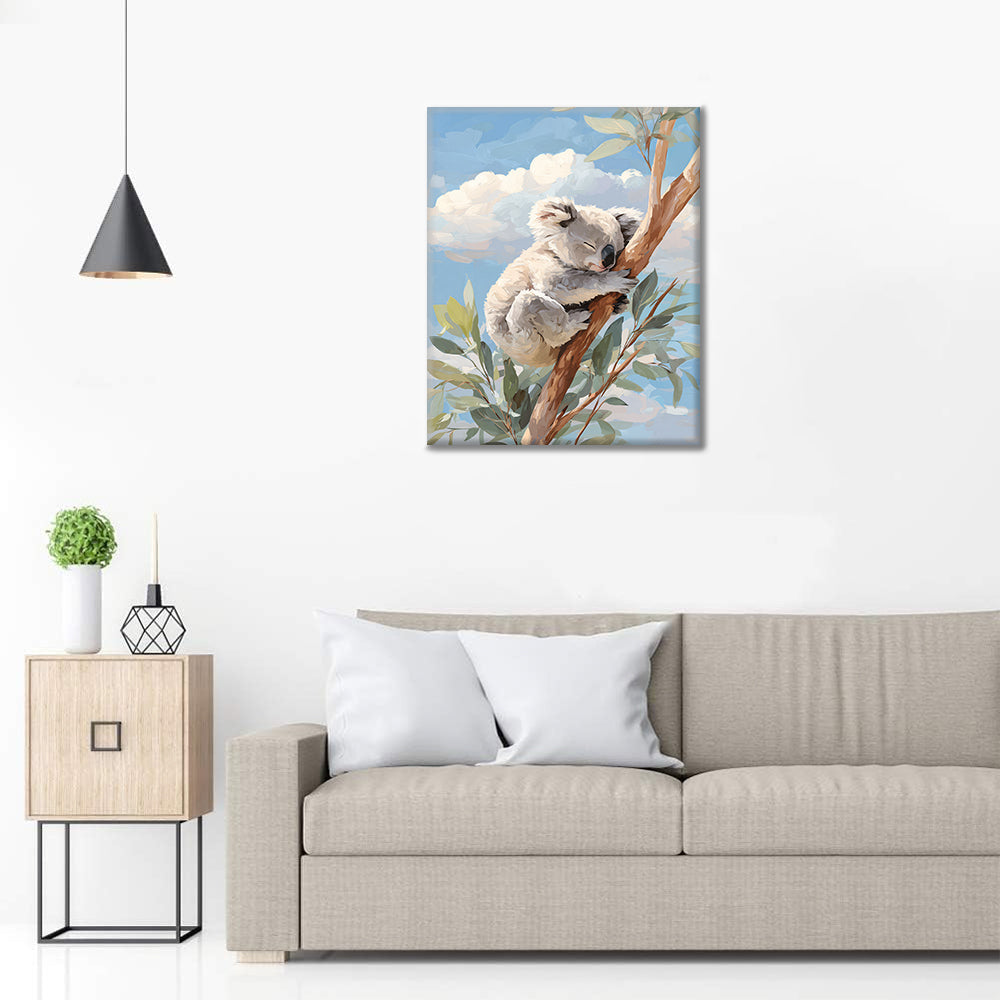 休息中のナマケモノ - 数字で塗り絵