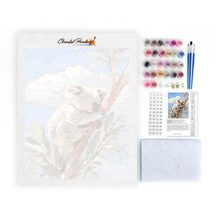 休息中のナマケモノ - 数字で塗り絵