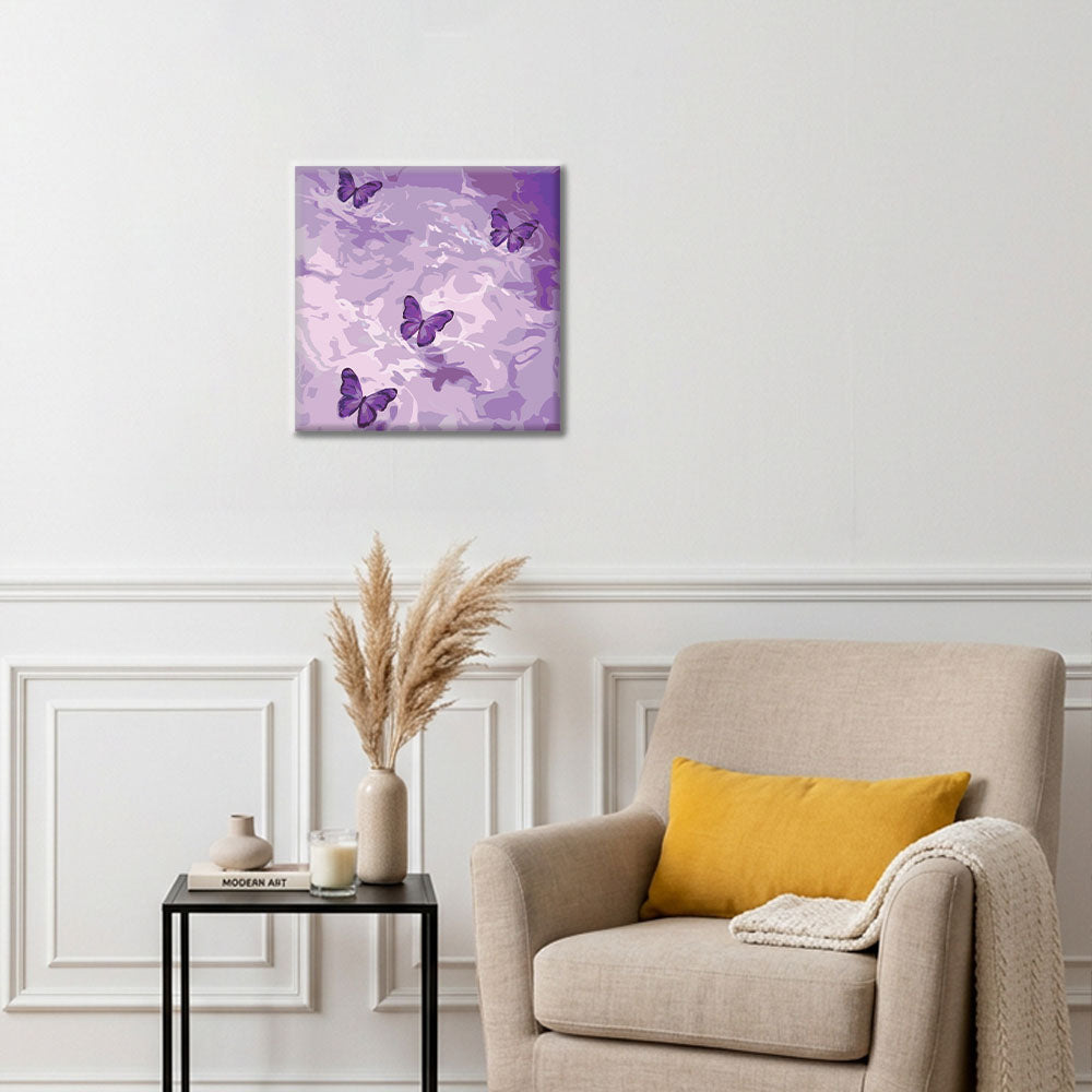 バイオレット・ドリームスケープ - ミニ数字で塗り絵