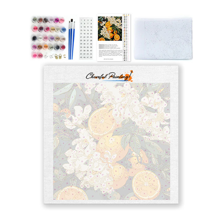 シトラスブロッサム - ミニ数字で塗り絵 – Cheerful painting®（JP）
