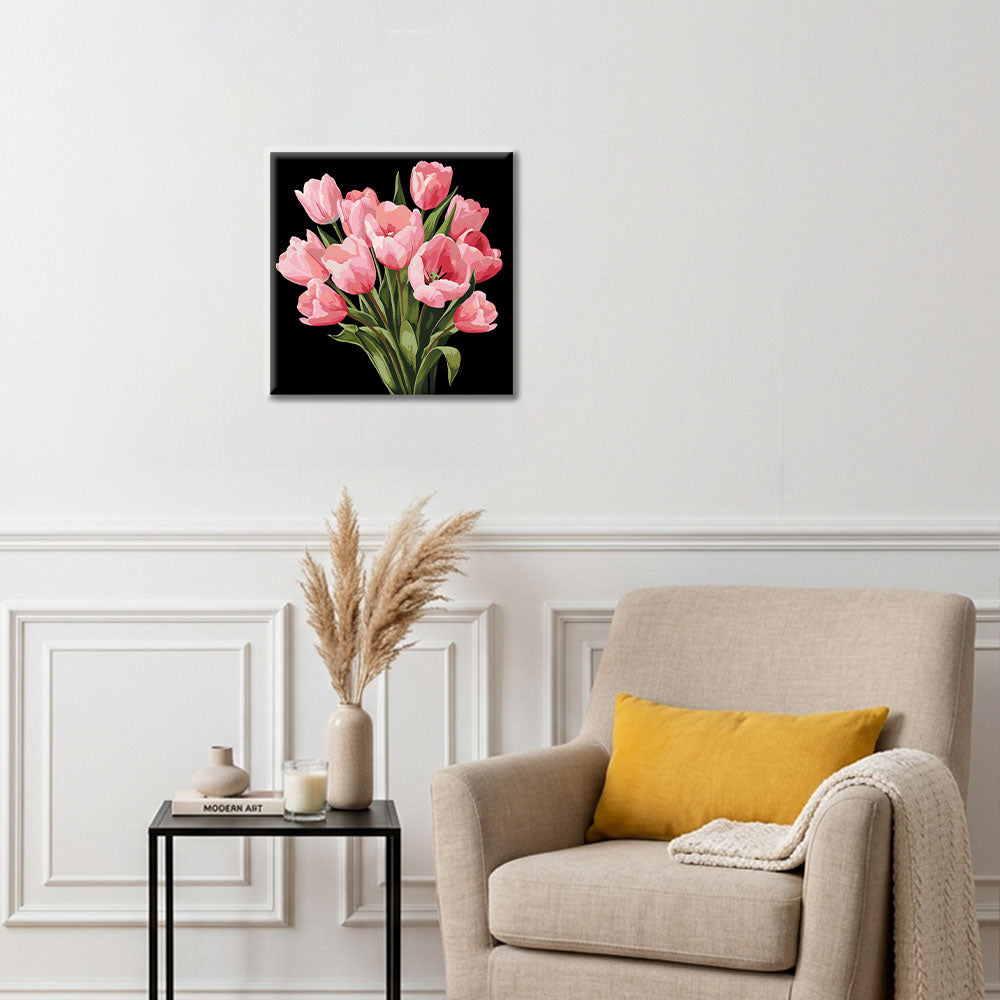 ミッドナイトチューリップス - ミニ数字で塗り絵