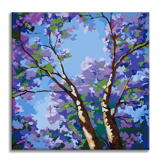 パープルキャノピー - ミニ数字で塗り絵