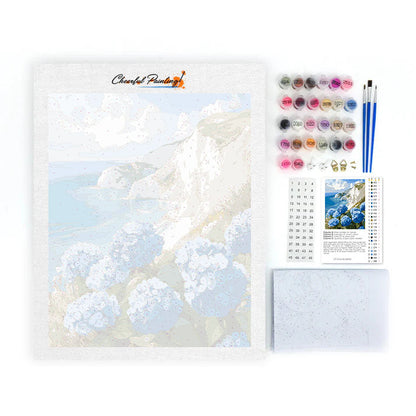 海辺の紫陽花 - 数字で塗り絵
