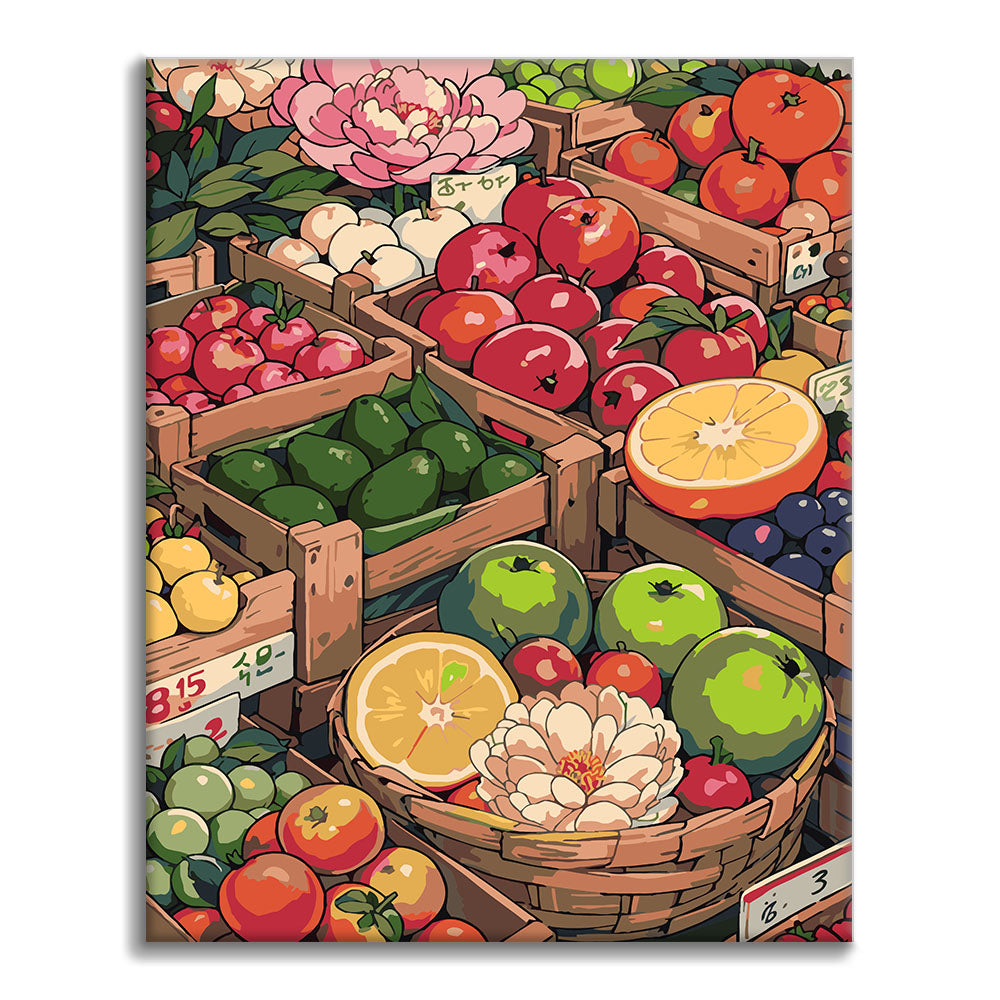 サニーストリートマーケット I - 数字で塗り絵