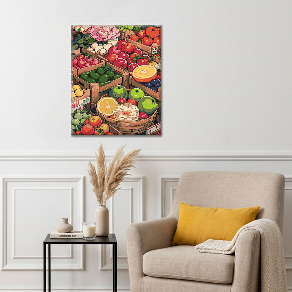 サニーストリートマーケット I - 数字で塗り絵