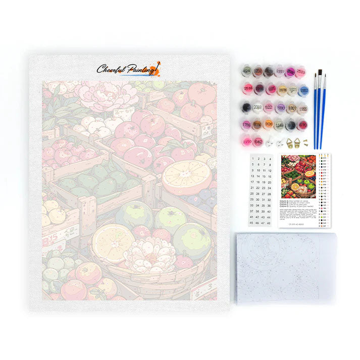 サニーストリートマーケット I - 数字で塗り絵