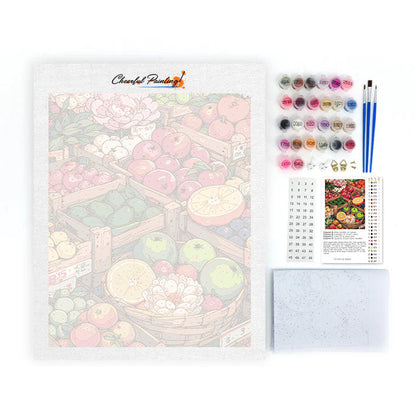 サニーストリートマーケット I - 数字で塗り絵