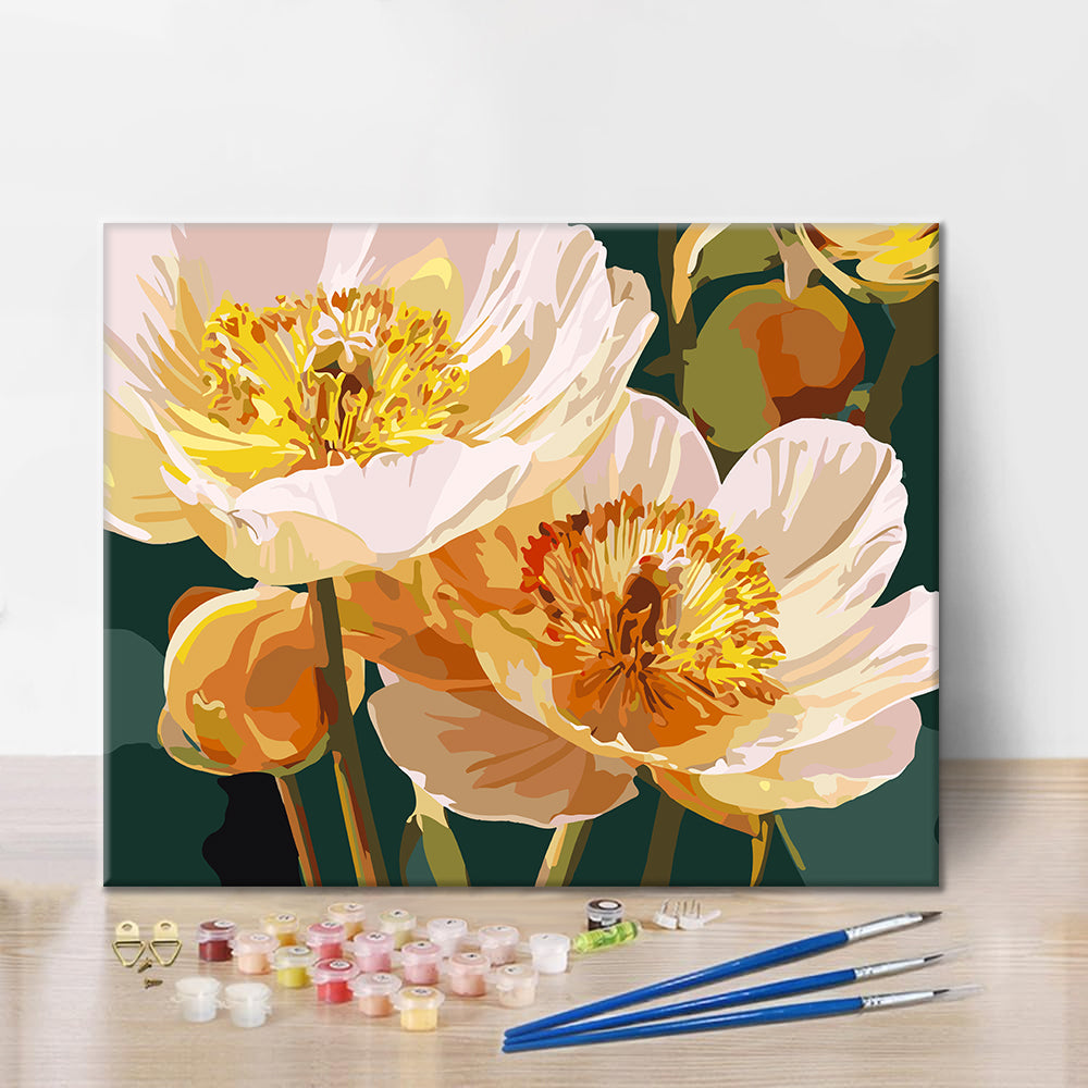 柔らかな花びら - 数字で塗り絵 – Cheerful painting®（JP）