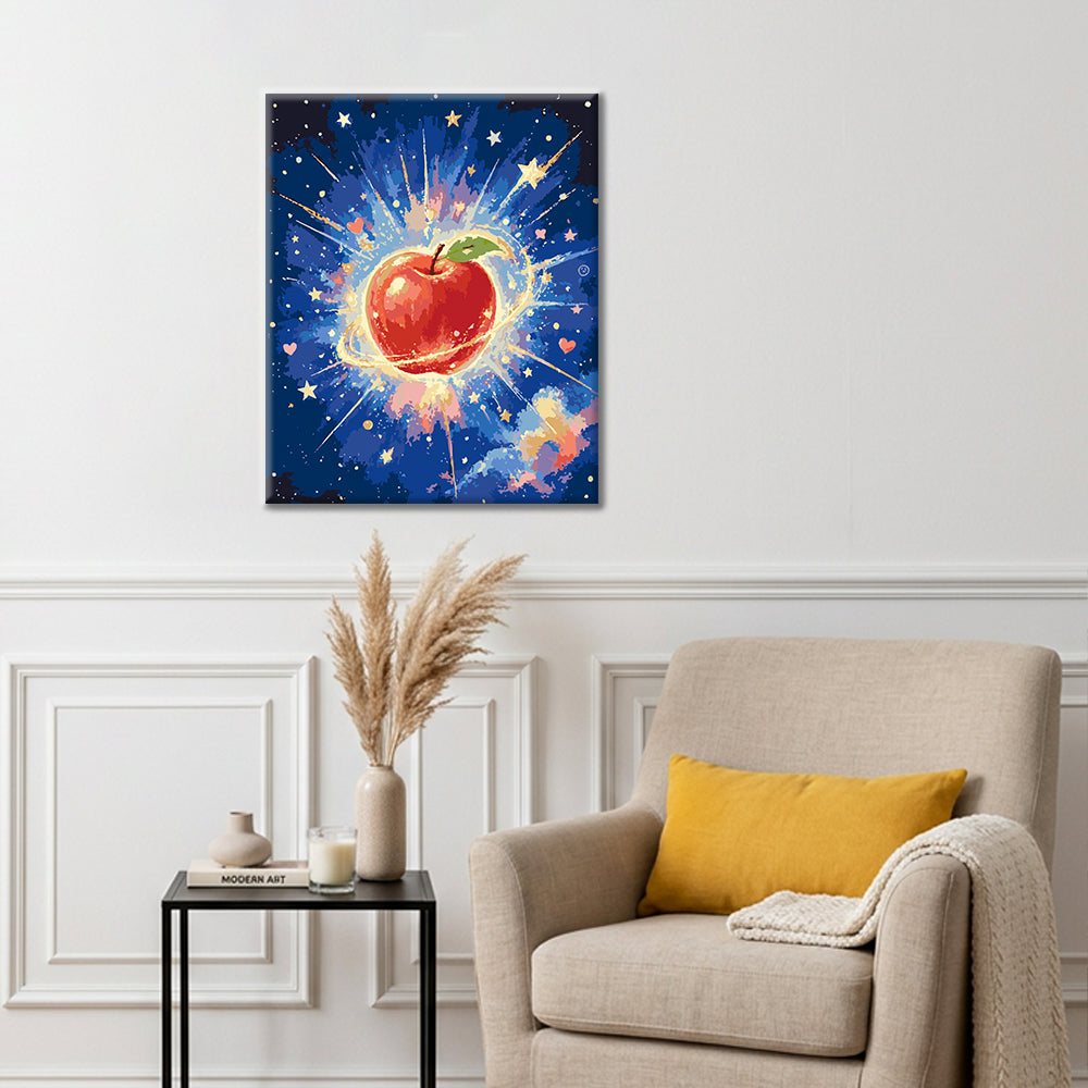 月や星が輝く夜景｜月明かりや星空｜数字油絵 – Cheerful painting®（JP）