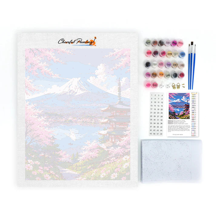 桜の景色 – 数字で塗り絵