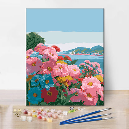海辺の花々 – 数字で塗り絵